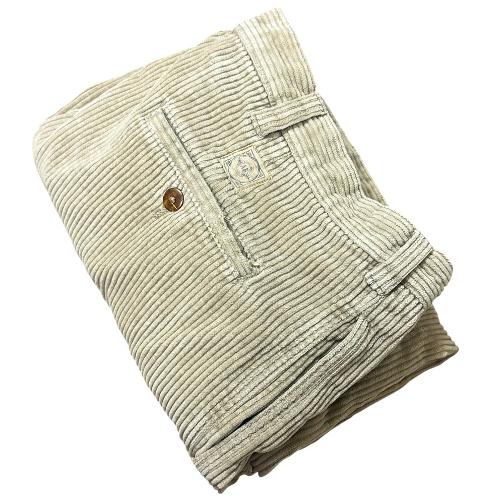 Abercrombie & Fitch Corduroy Pants Mens 38x30 Pleated Durable Goods VTG Y2K FLAW